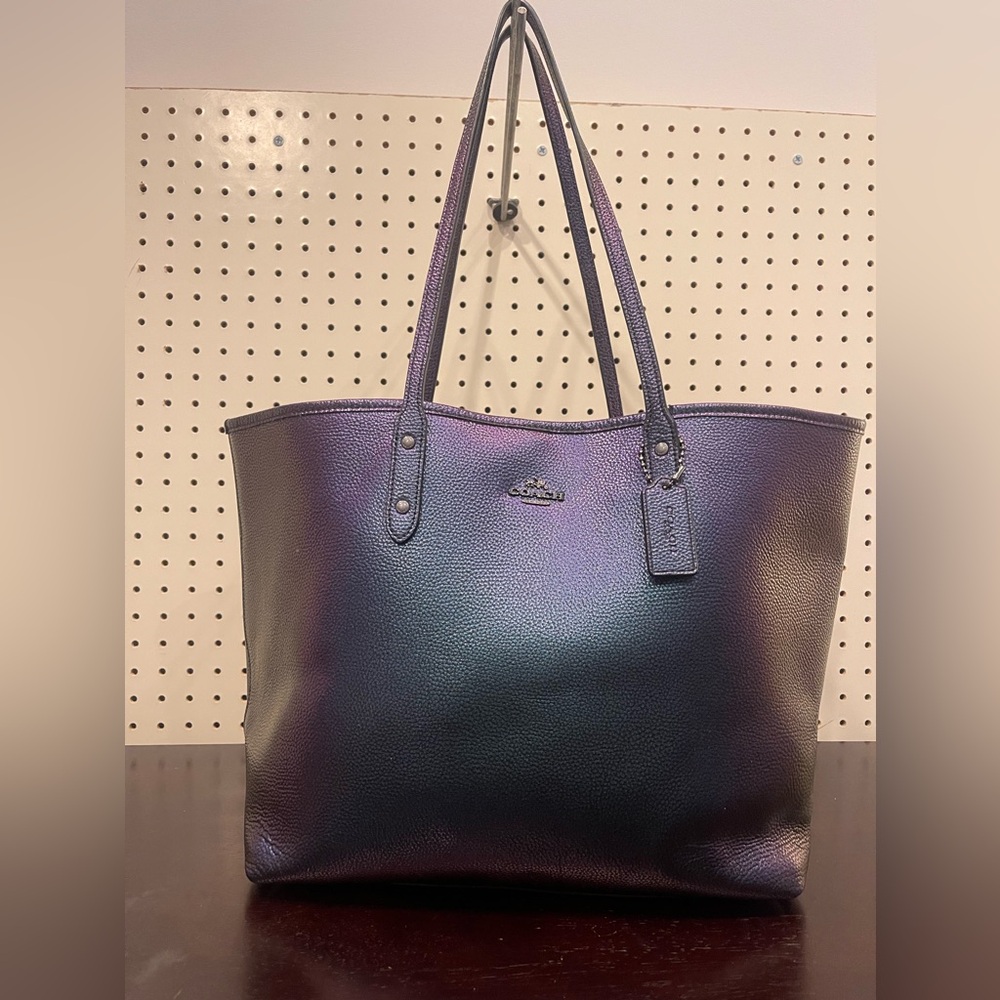 Coach Oil Slick Hologram Large Tote